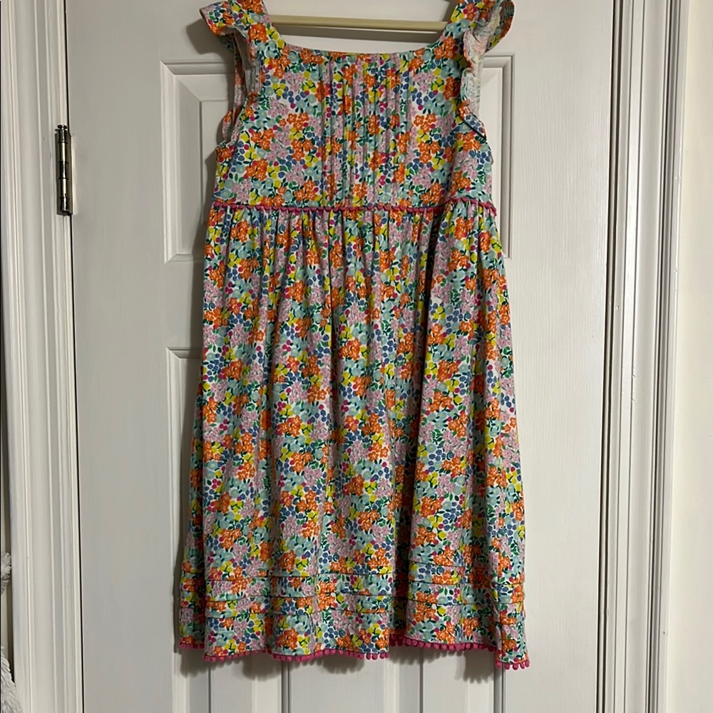 Mini Boden Orange and Blue Sleeveless Sundress